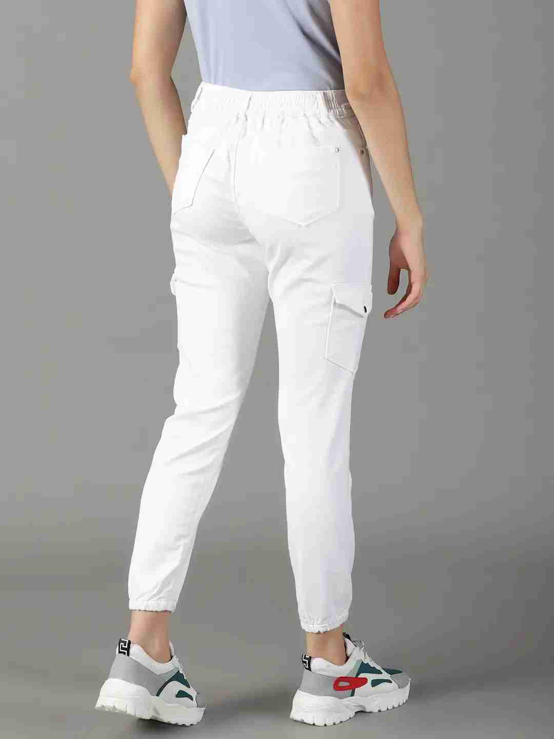 SHOWOFF Women White Solid  Jogger Jeans
