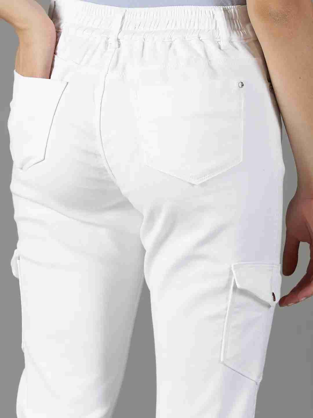 SHOWOFF Women White Solid  Jogger Jeans
