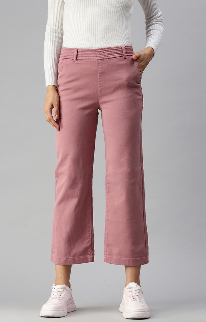 Showoff | SHOWOFF Women Peach Solid  Straight Fit Jeans 0