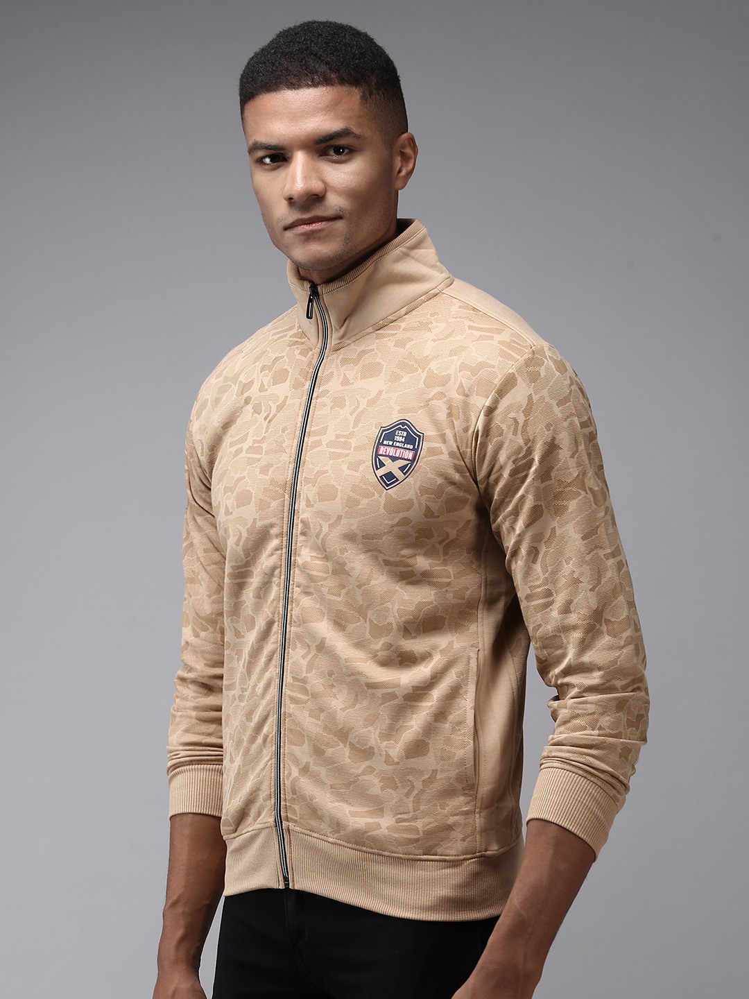 Mock collar sales sweatshirt