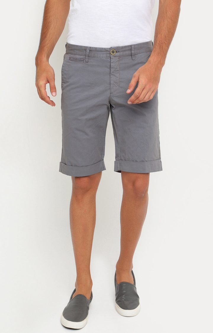 Showoff | SHOWOFF Men's Cotton Slim Fit Solid Shorts 0