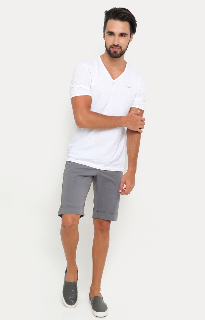 Showoff | SHOWOFF Men's Cotton Slim Fit Solid Shorts 1