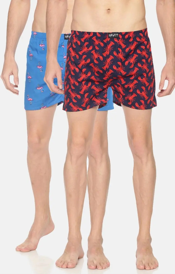 Showoff | Showoff Men's Blue and Red  Casual Printed Boxer 0