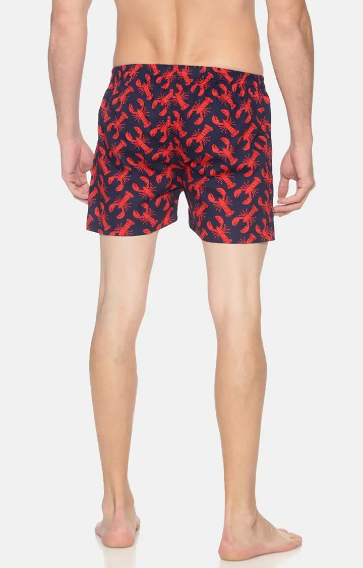 Showoff | Showoff Men's Blue and Red  Casual Printed Boxer 4