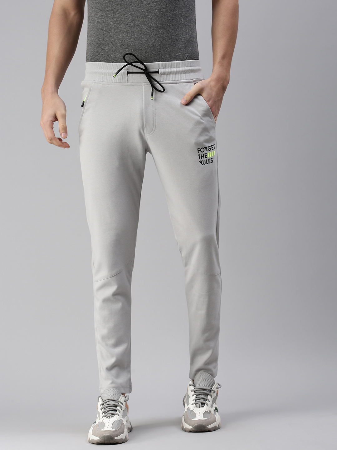 Showoff | SHOWOFF Men Grey Solid  Regular Fit Track Pant 0