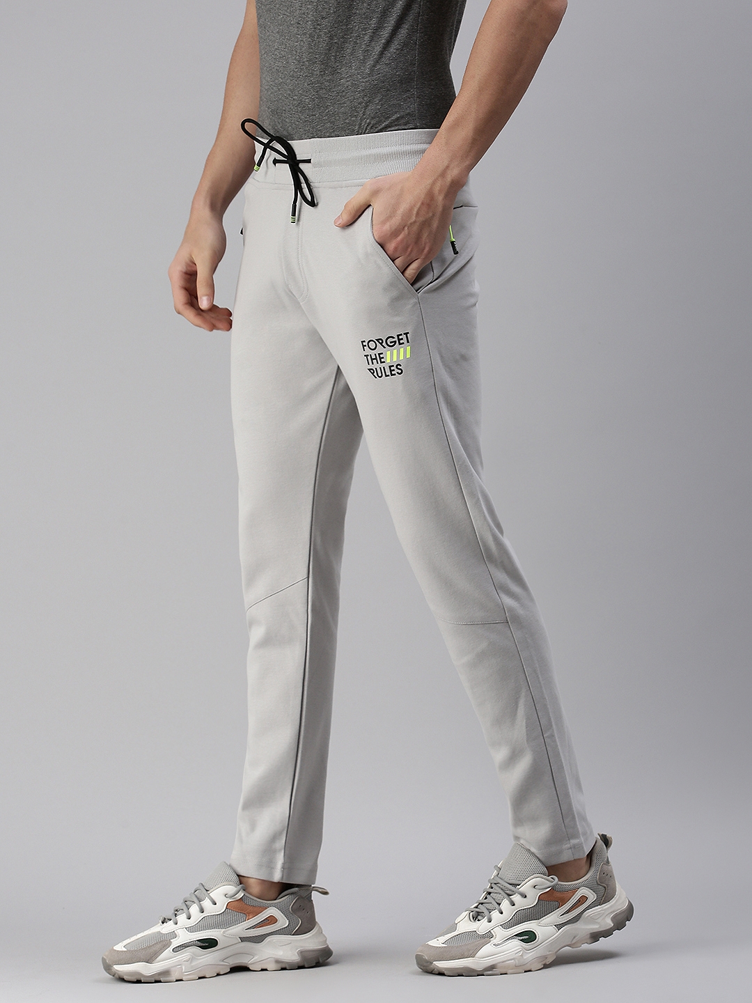 Showoff | SHOWOFF Men Grey Solid  Regular Fit Track Pant 1