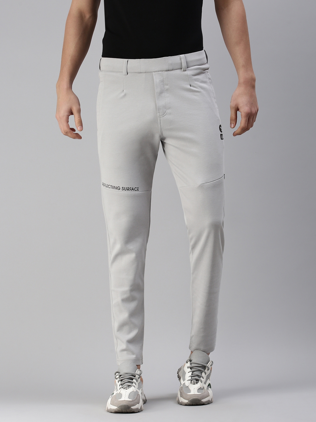 Showoff | SHOWOFF Men Grey Solid  Slim Fit Track Pant 1