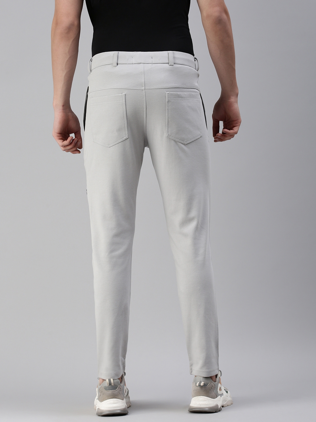 Showoff | SHOWOFF Men Grey Solid  Slim Fit Track Pant 2