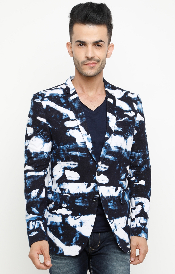 Showoff | SHOWOFF Men's Knited Full Sleeve Slim Fit Printed Casual Blazer 0