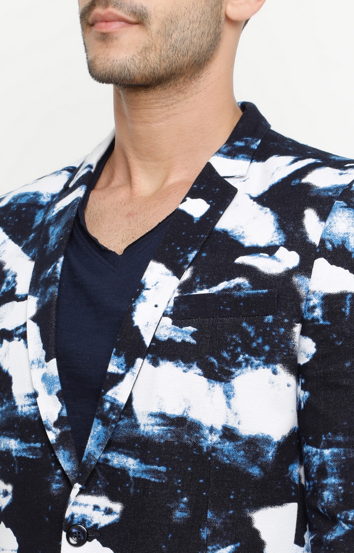 Showoff | SHOWOFF Men's Knited Full Sleeve Slim Fit Printed Casual Blazer 4