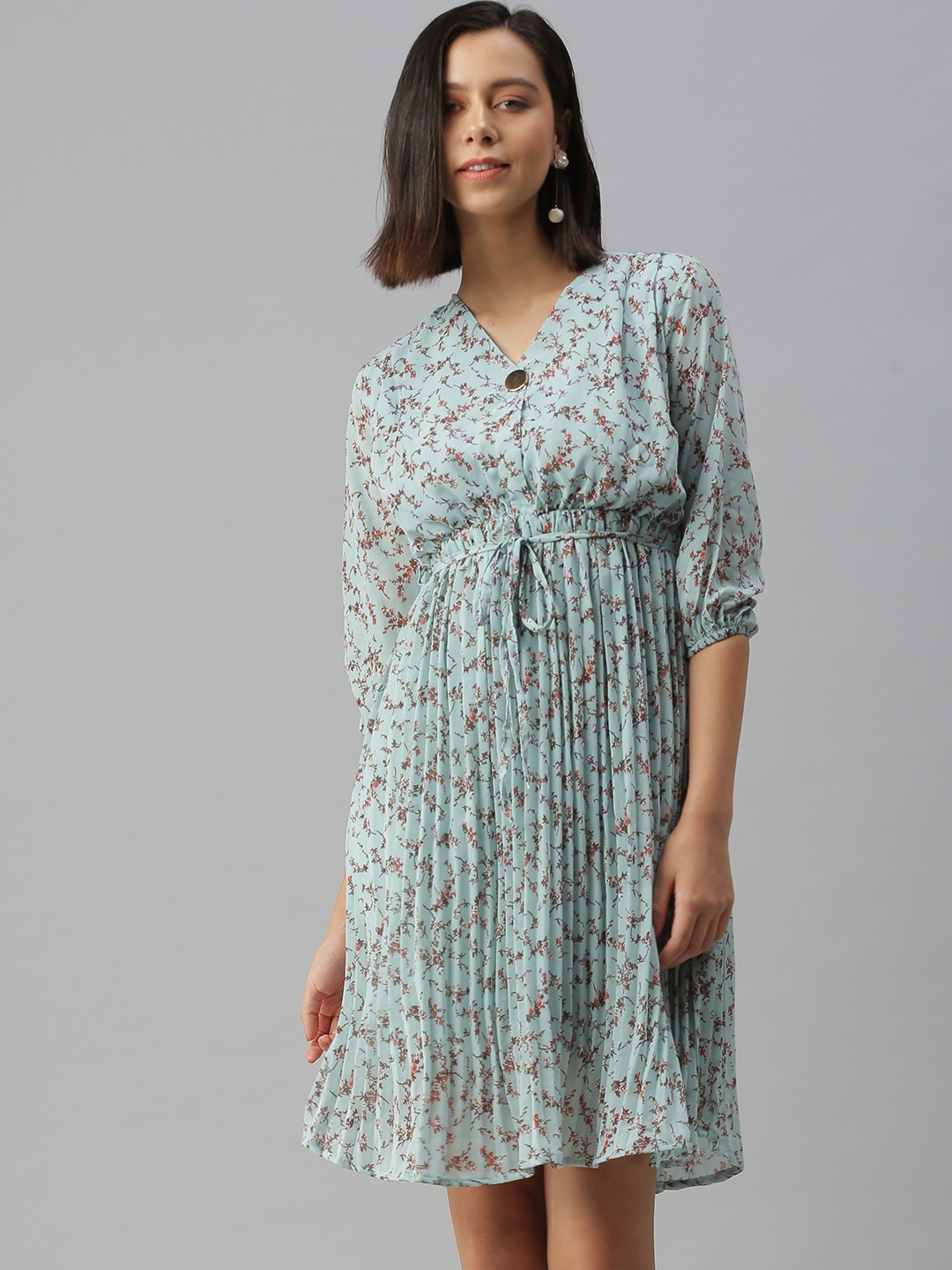 Showoff | Women's BluePrinted Dress 1