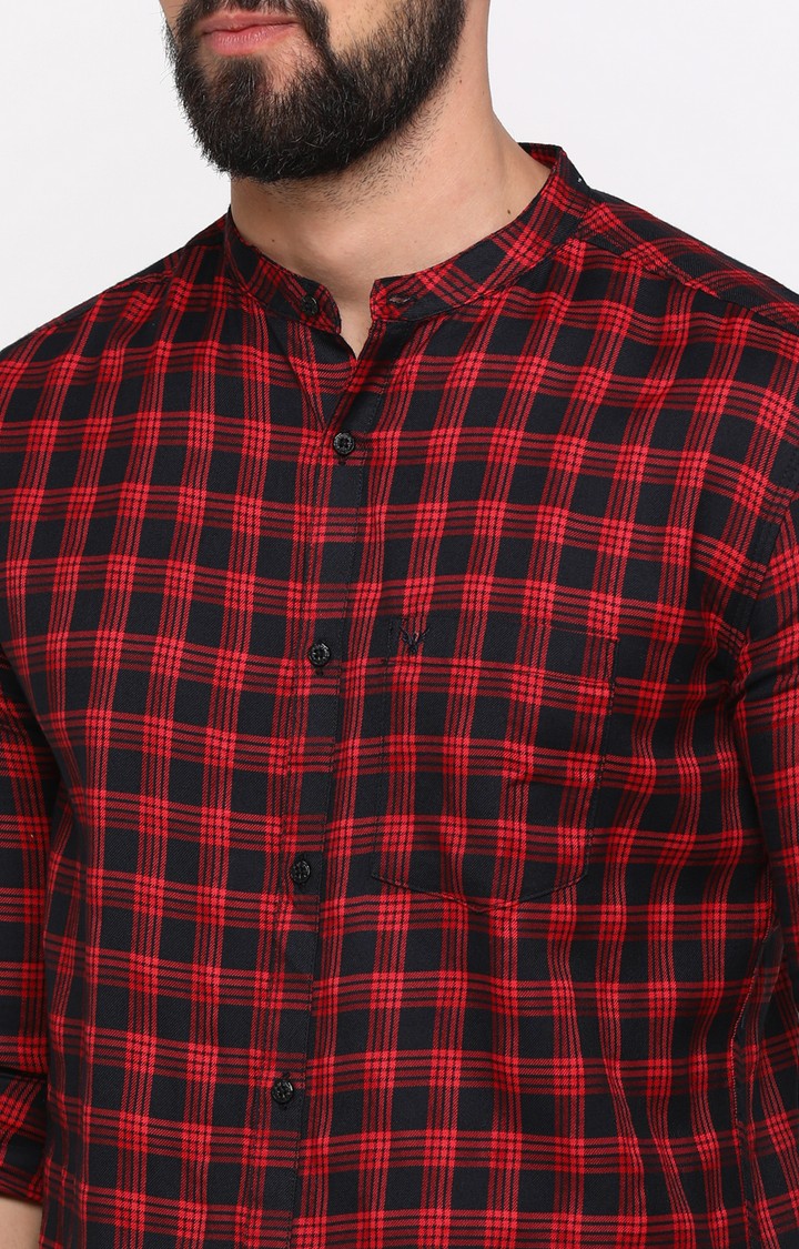 SHOWOFF Mens Red Casual Shirt