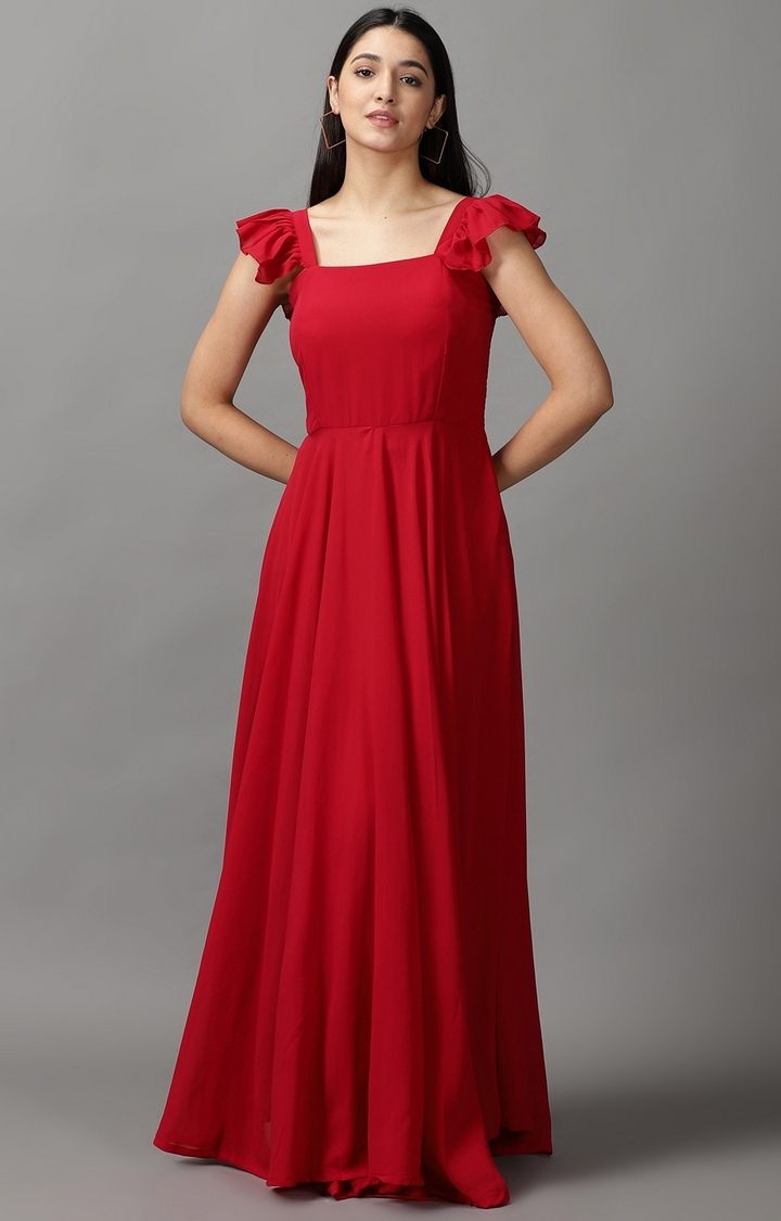 Shop Maroon Georgette Ombre Gown Festive Wear After Six Wear Online at Best  Price | Cbazaar