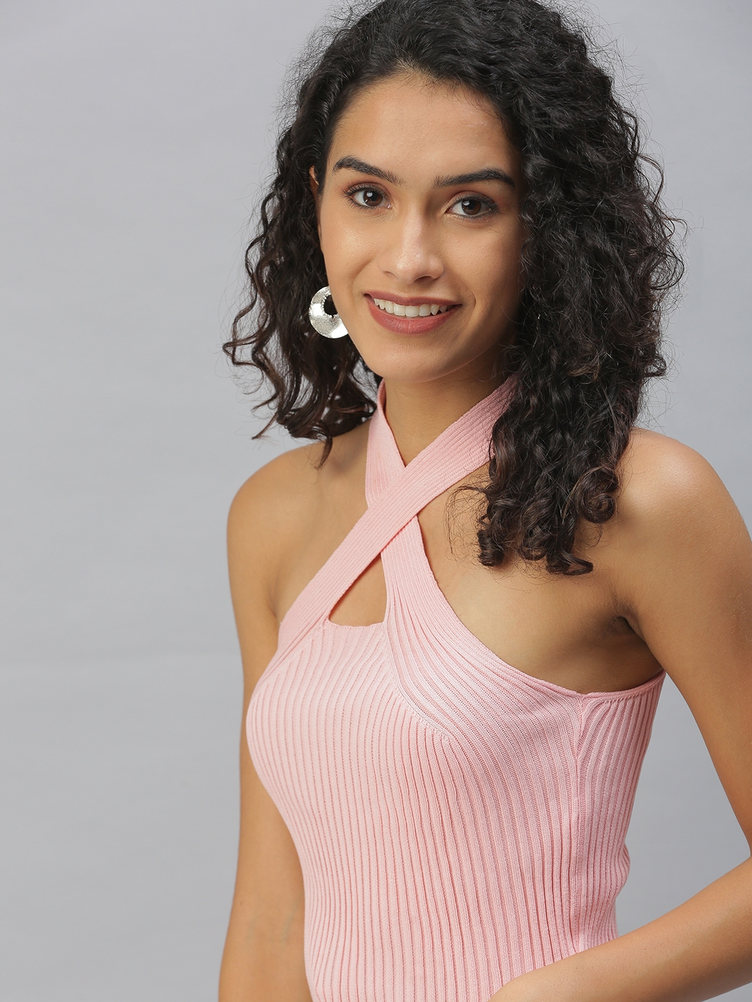 Showoff | Women's Pink Solid Top 0
