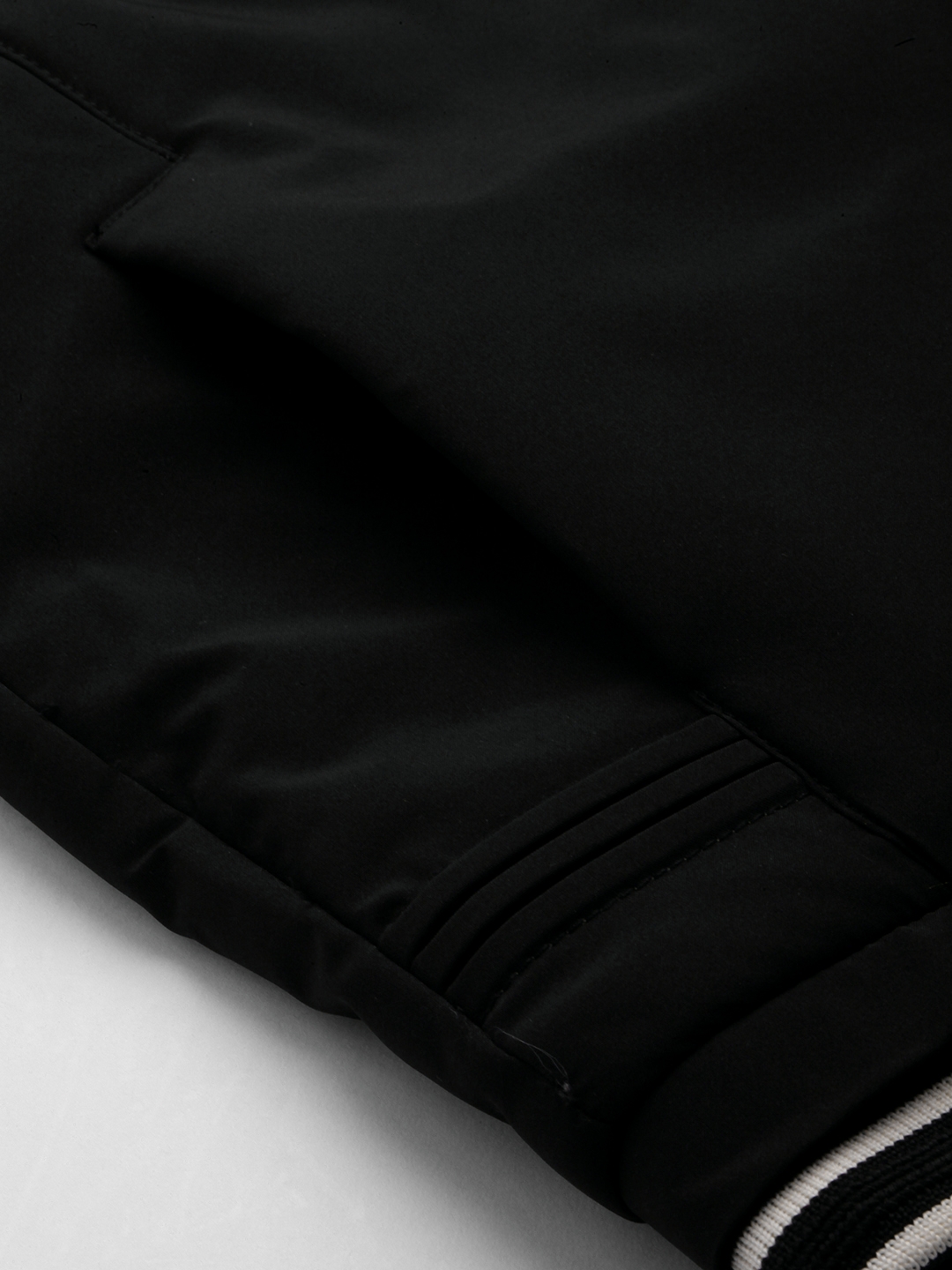 Showoff | SHOWOFF Men Black Solid  Mandarin Collar Full Sleeves Padded Jacket 6