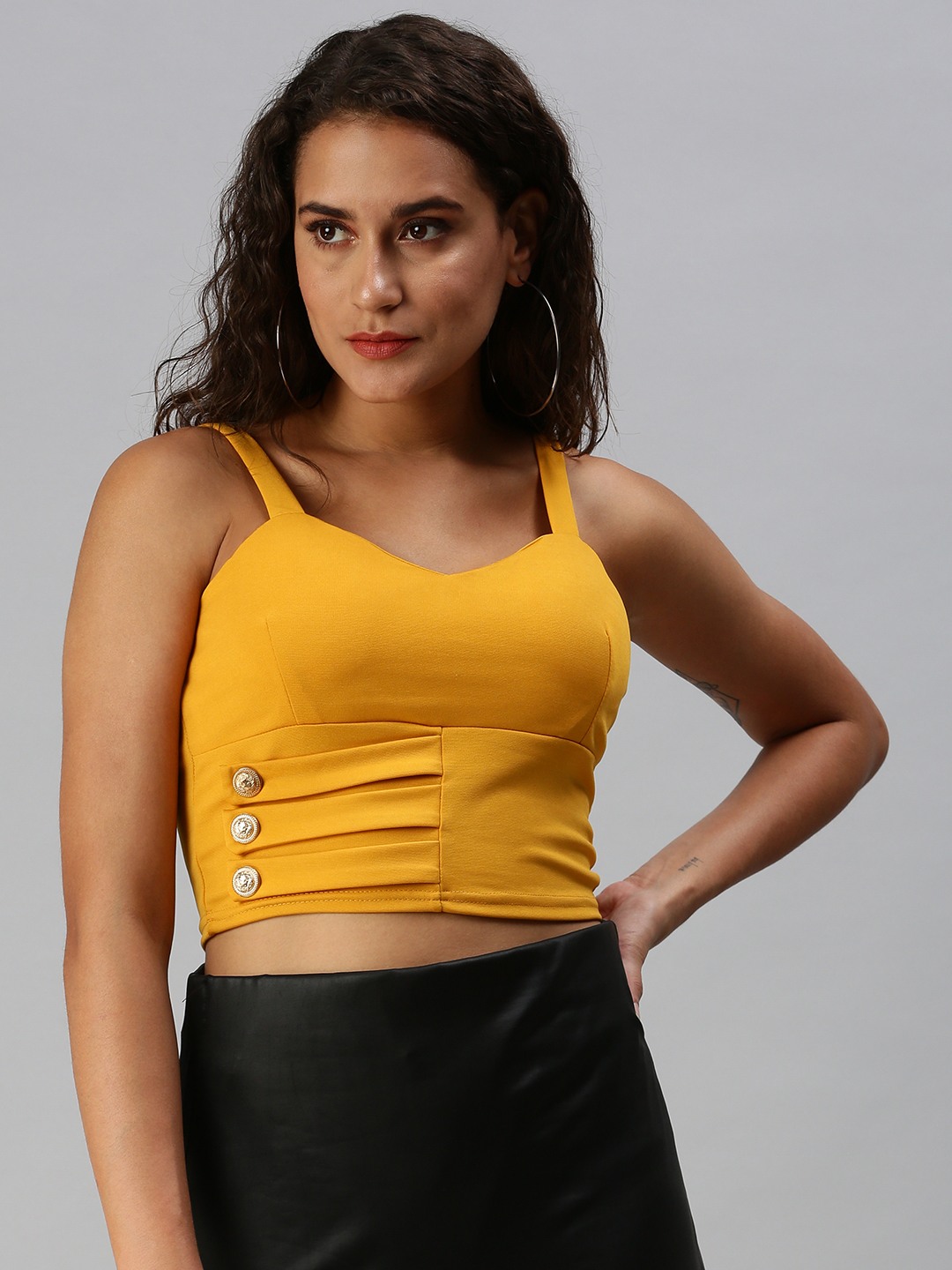 mustard bralette top