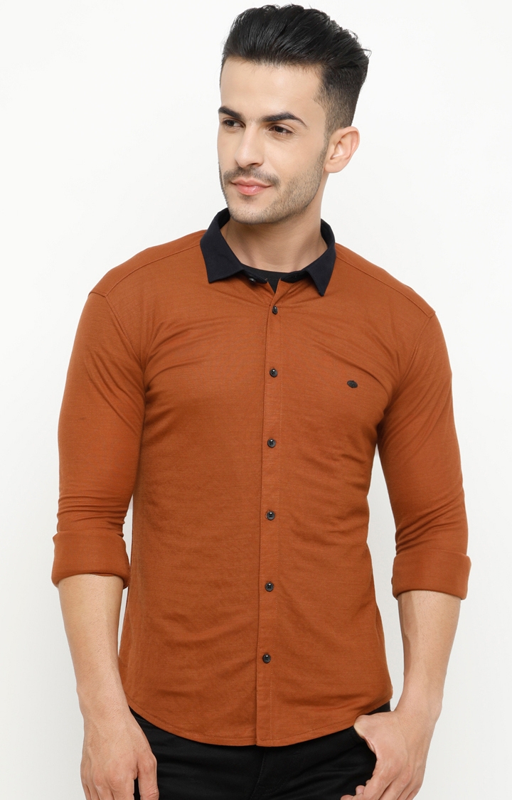 Showoff | SHOWOFF Men's Full Sleeve Slim Fit Solid Casual Shirt 0