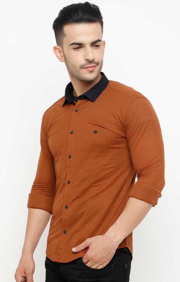 Showoff | SHOWOFF Men's Full Sleeve Slim Fit Solid Casual Shirt 2