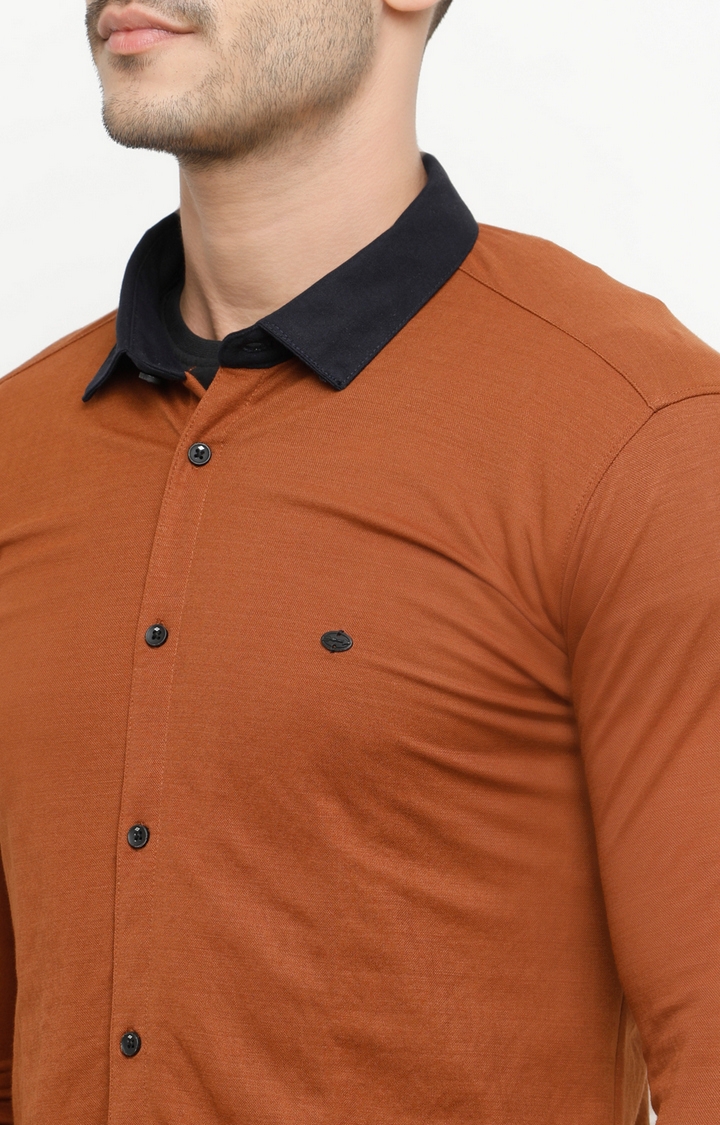 Showoff | SHOWOFF Men's Full Sleeve Slim Fit Solid Casual Shirt 4