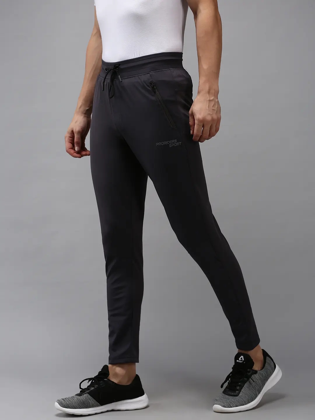 Showoff | SHOWOFF Men's Grey Regular Fit Solid Track Pant 1