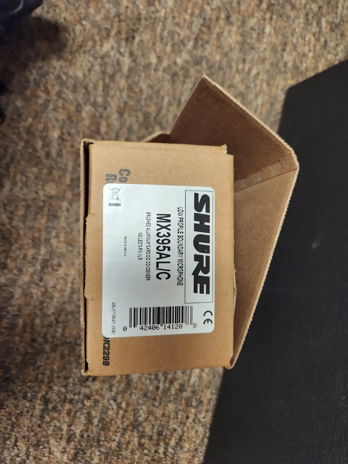 ميكروفون Shure MX395AL/C مكثف سطحي منخفض الارتفاع، أحادي الاتجاه 6
