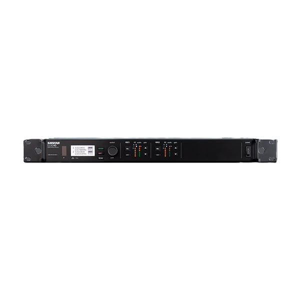Shure ULXD4Q Quad-Channel Digital Wireless Receiver, 1U Rackmount with Dante 2