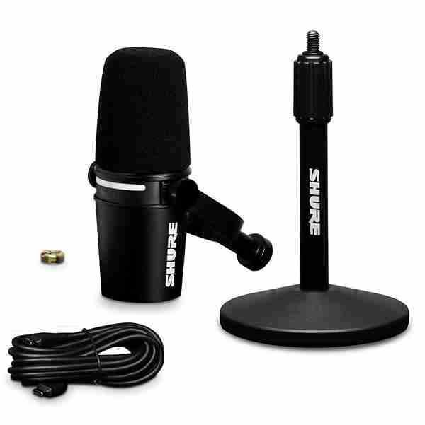 Shure MV7+ Hybrid USB/XLR Dynamic Podcast Microphone in Black