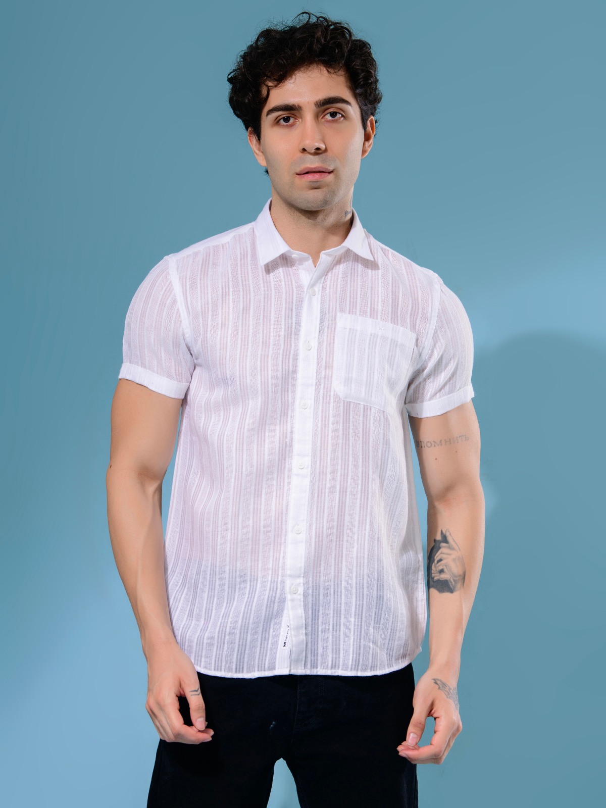 ALBION MENS MOF WHITE SHIRT