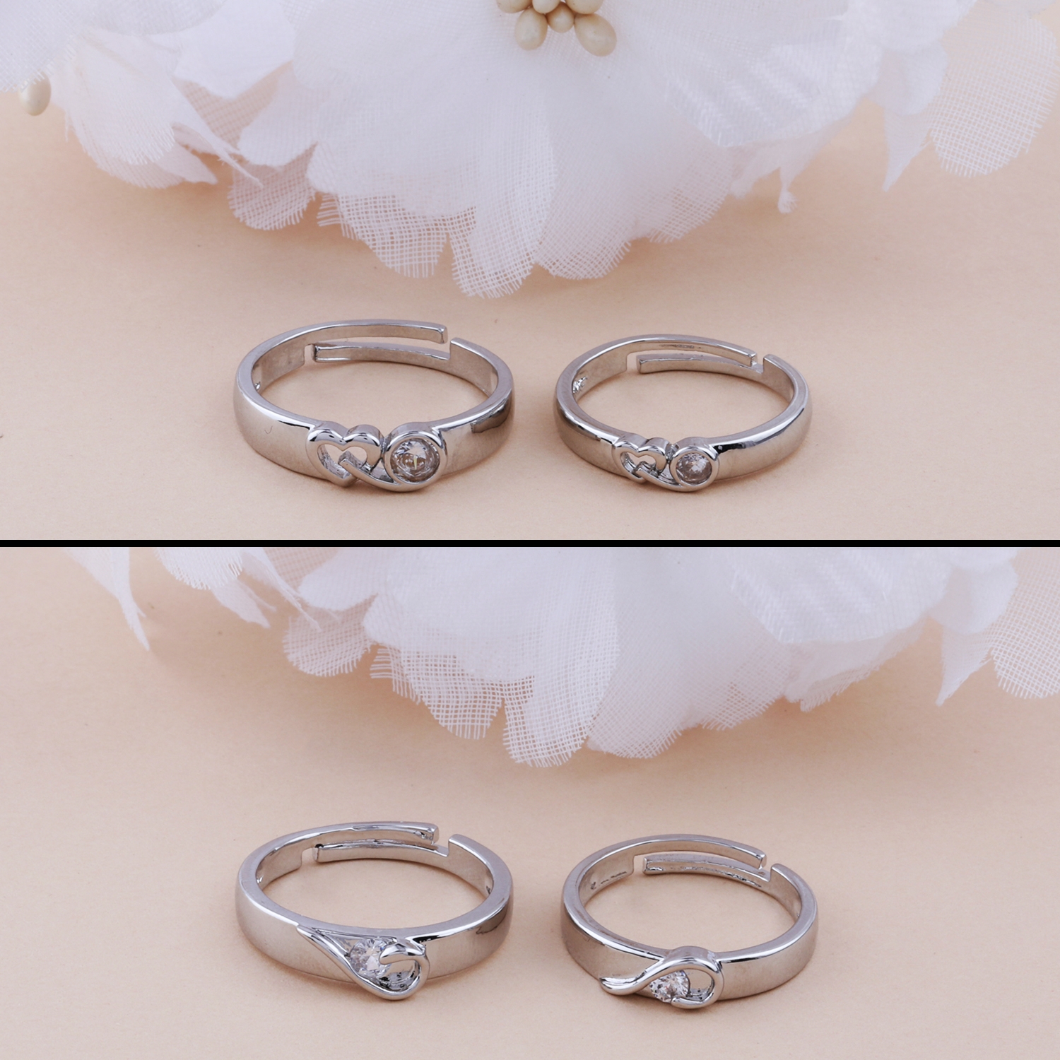 Buy Ancy Bridal Ring Set Online | CaratLane