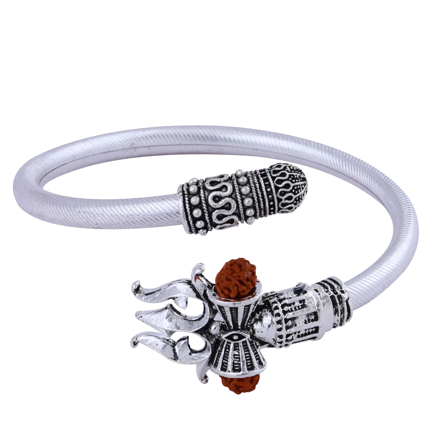 925 sterling silver handmade Shiva Trishul bangle bracelet Rudraksha kada,  excellent Bahubali trident kada bracelet gift nsk534 | TRIBAL ORNAMENTS