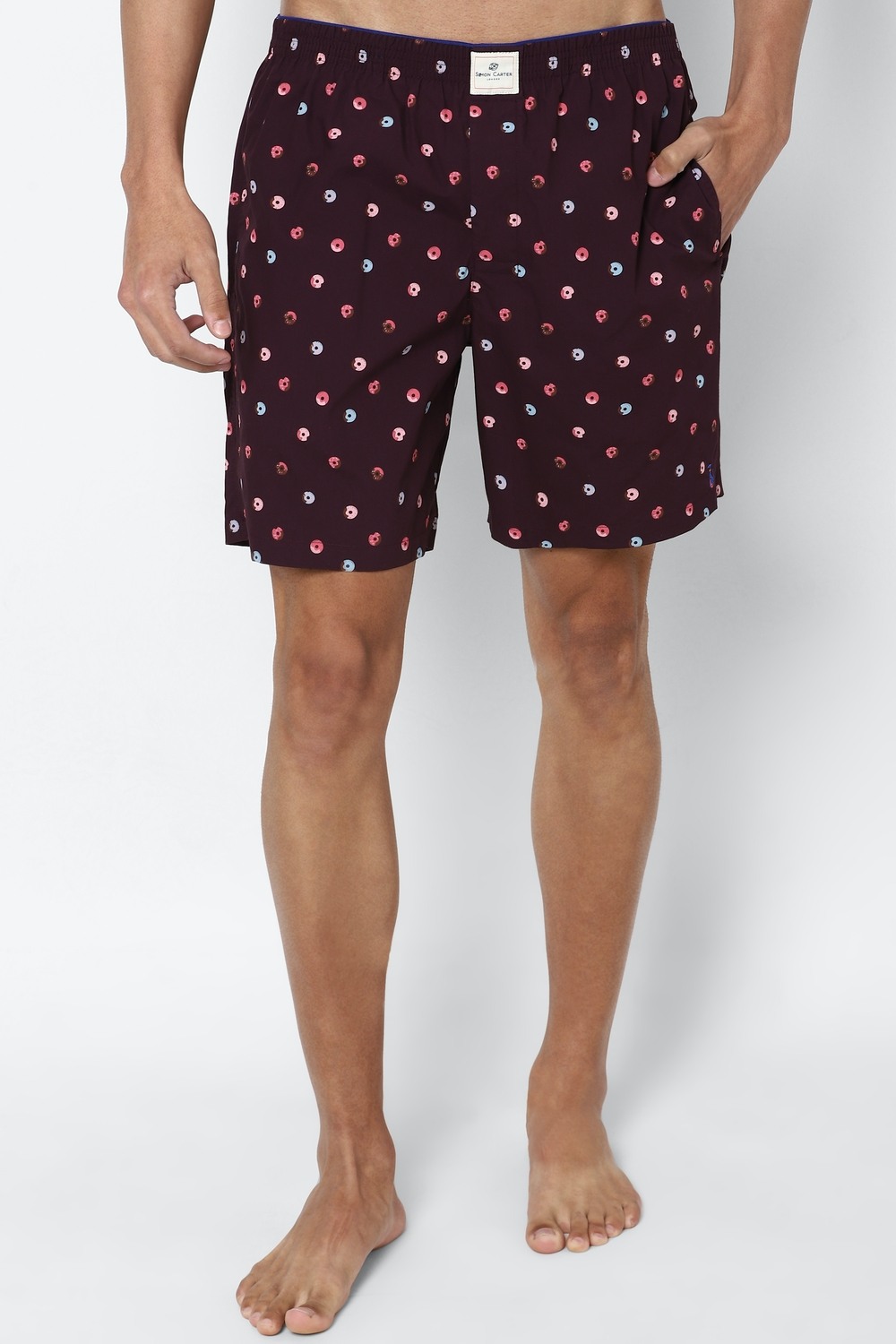 Simon Carter Maroon Boxer Shorts