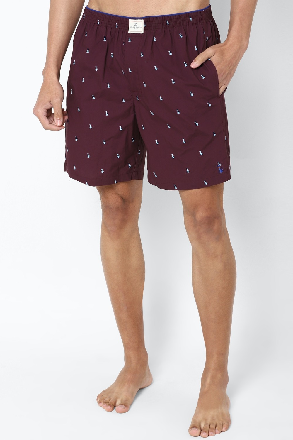 Simon Carter Maroon Boxer Shorts