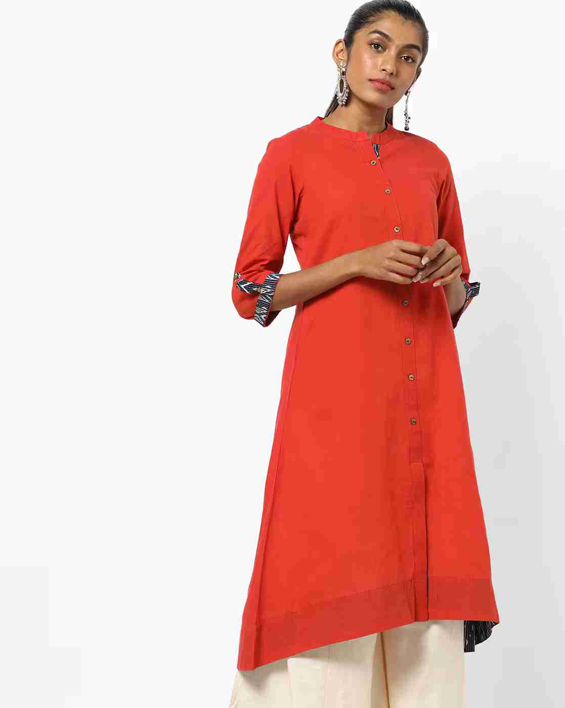 SIYAHI | A-line Kurta with Insert Pocket|0