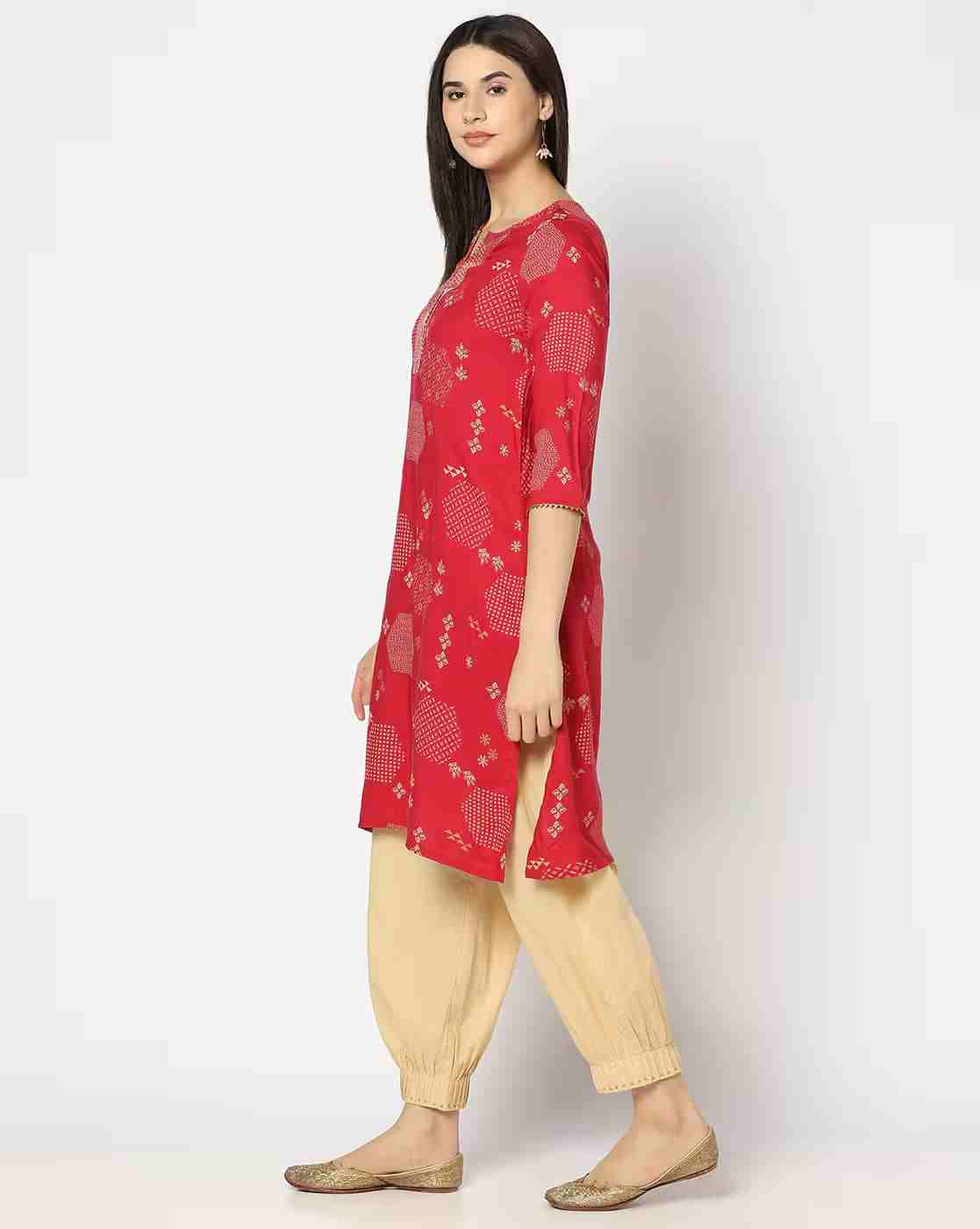 SIYAHI | Women Printed Straight Kurta|1