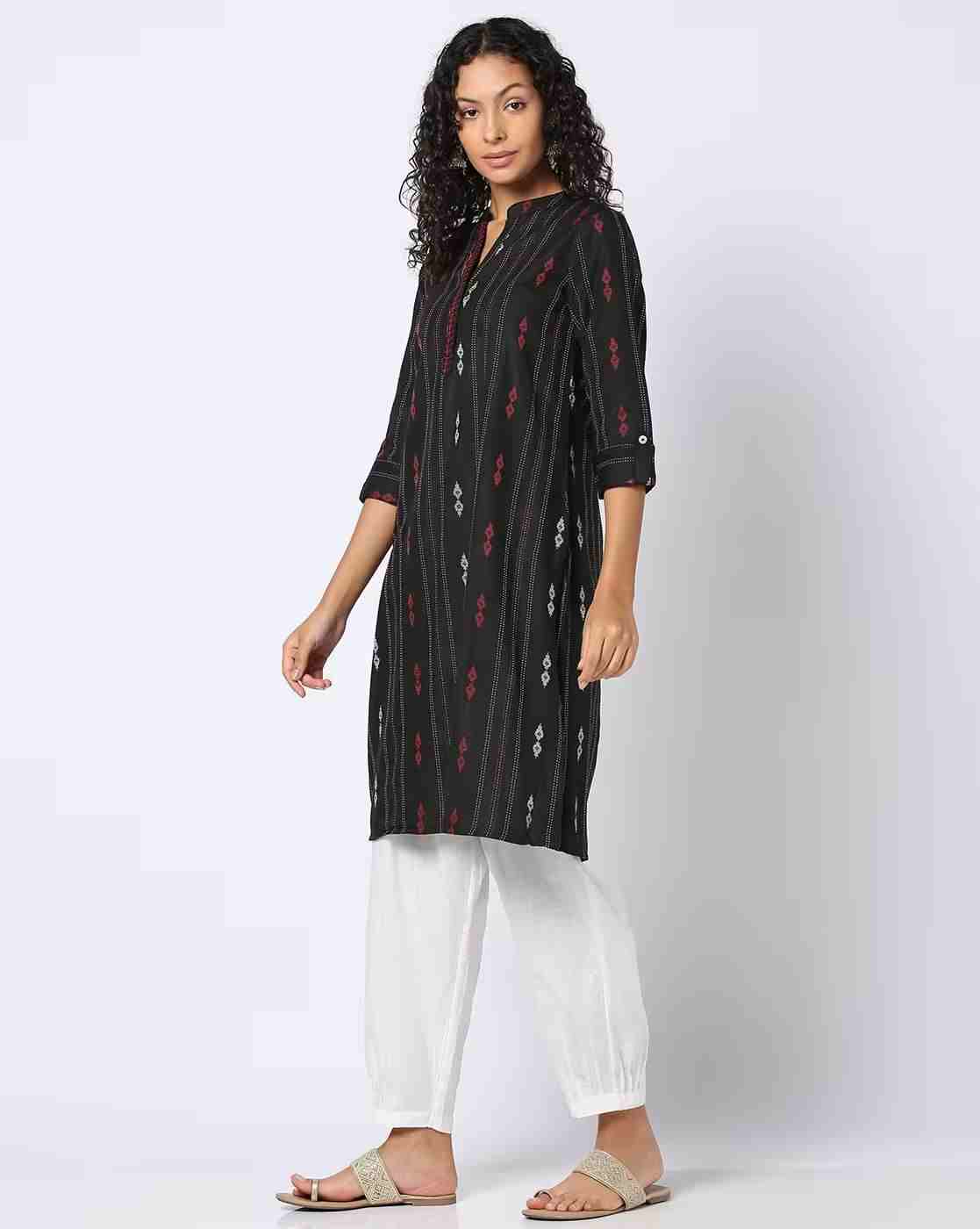 SIYAHI | Women Woven Straight Kurta|1