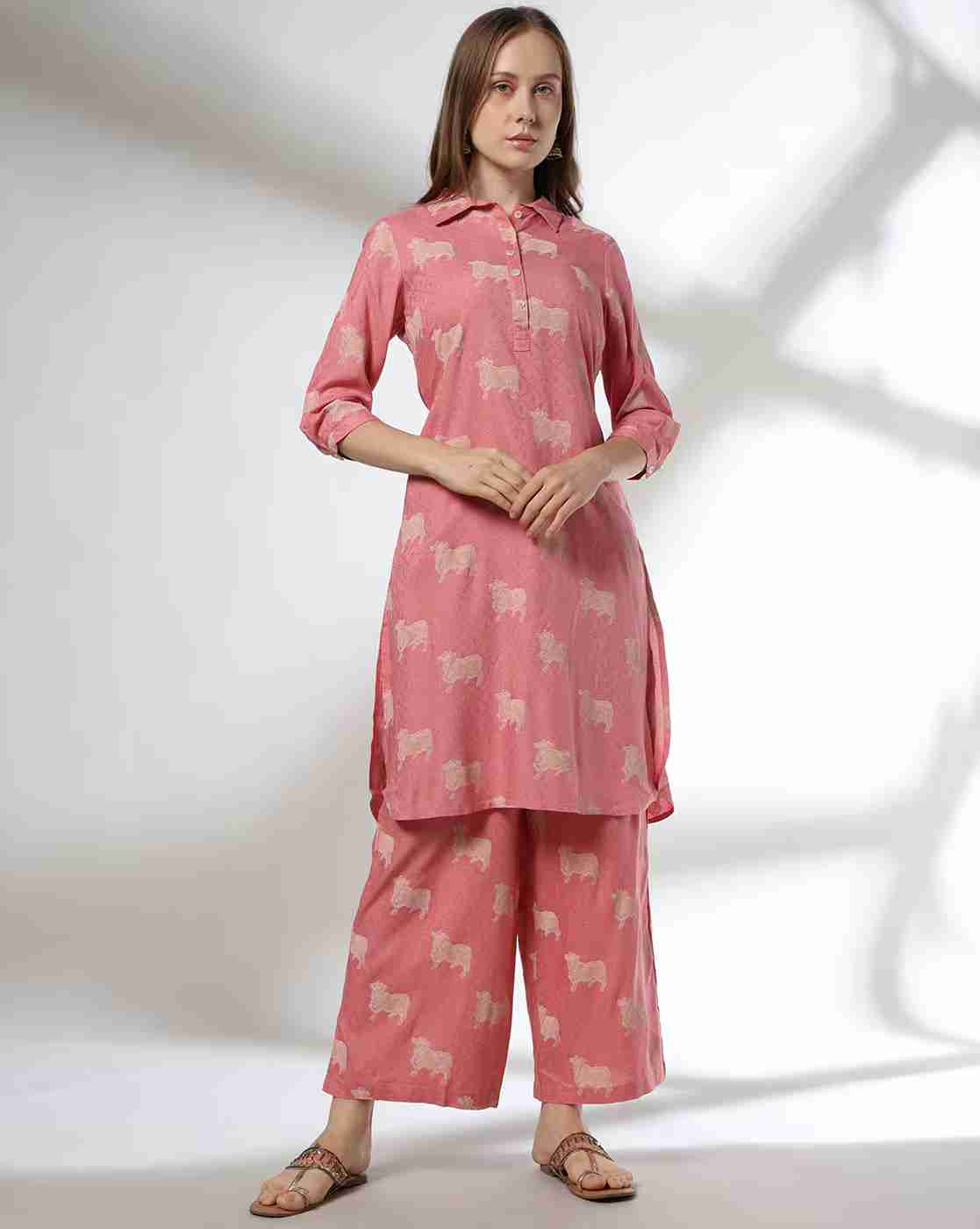 SIYAHI | Women Printed Top with Palazzos|0