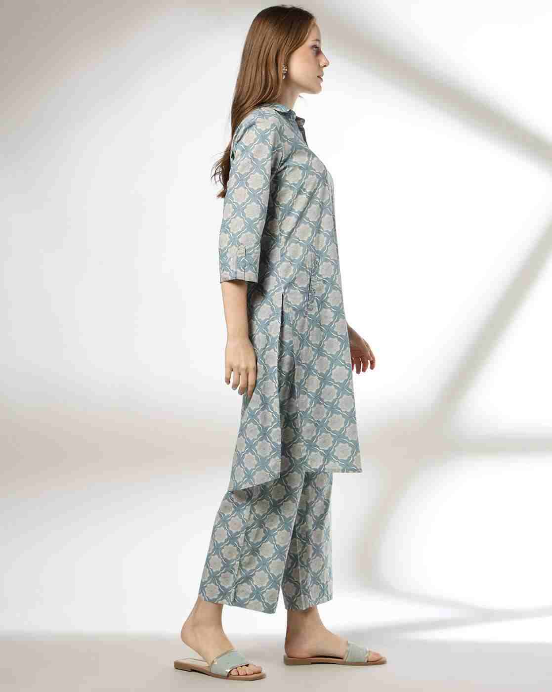 SIYAHI | Women Floral Print Straight Kurta & Pants Set|1