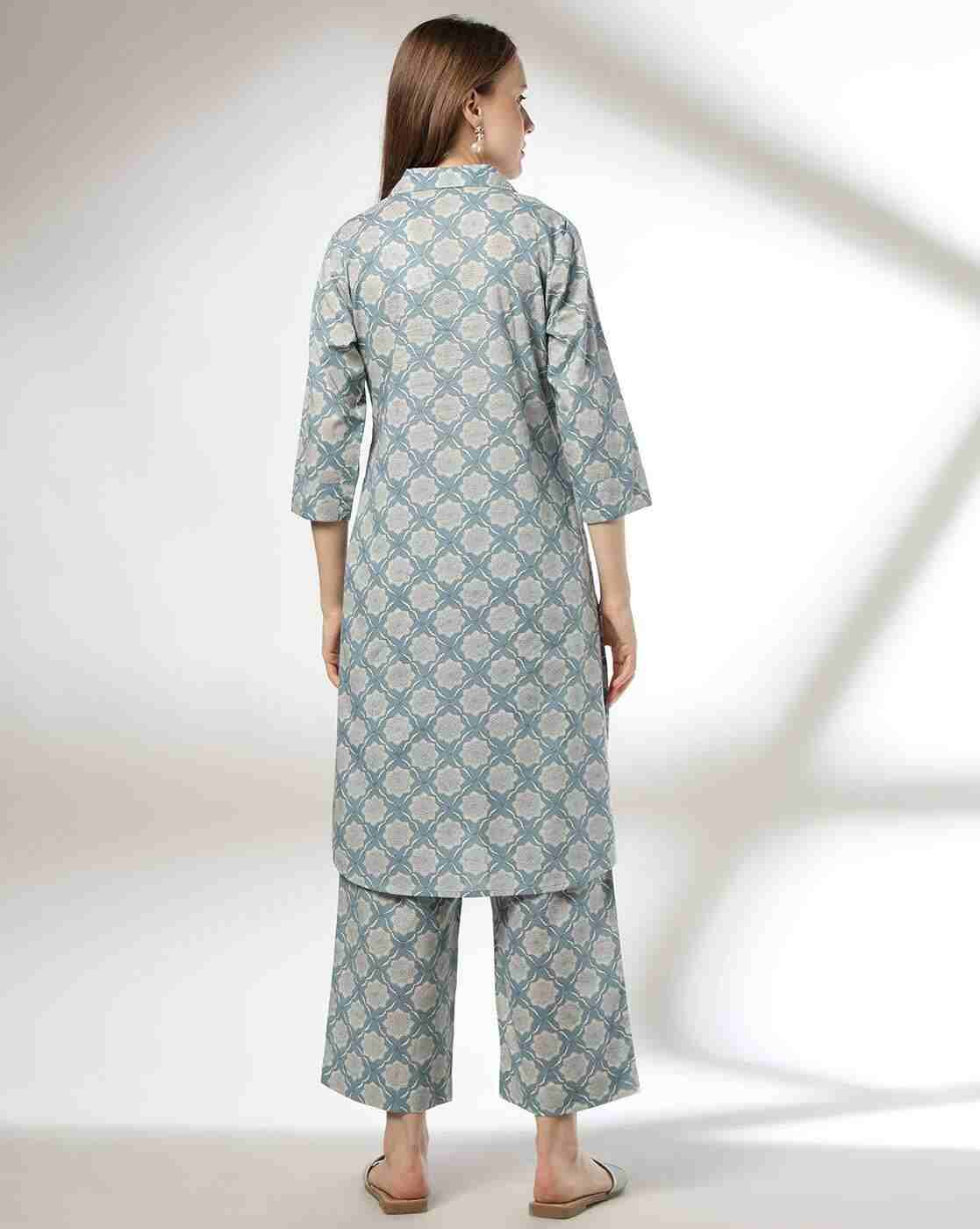 SIYAHI | Women Floral Print Straight Kurta & Pants Set|2
