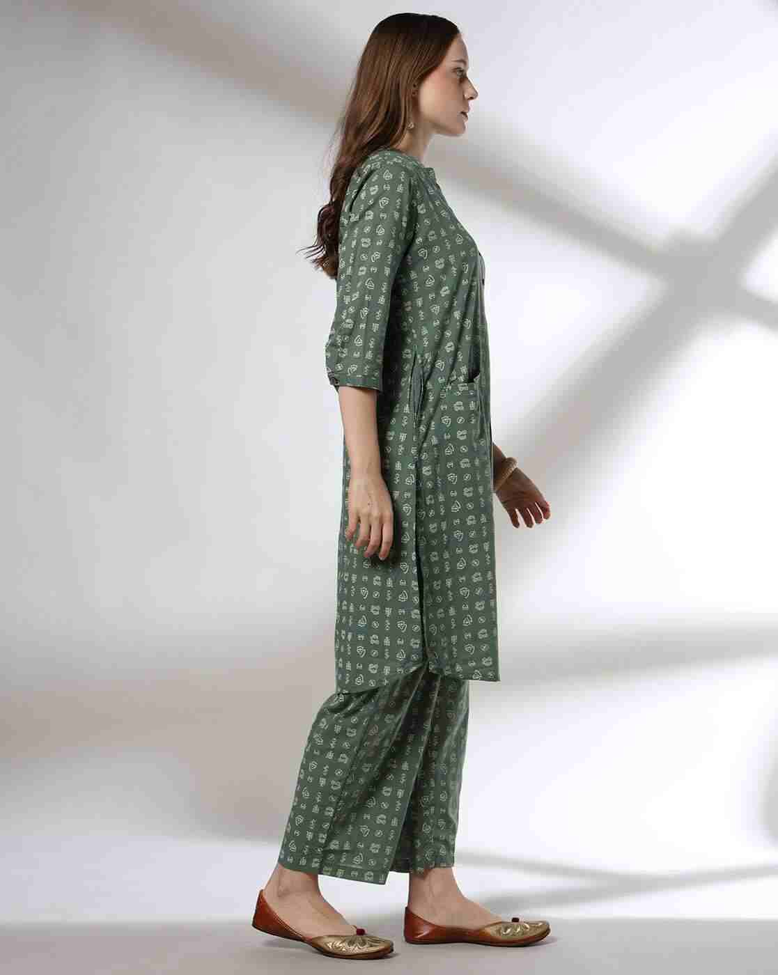 SIYAHI | Women Printed Kurta & Palazzos Co-Ord Set|1