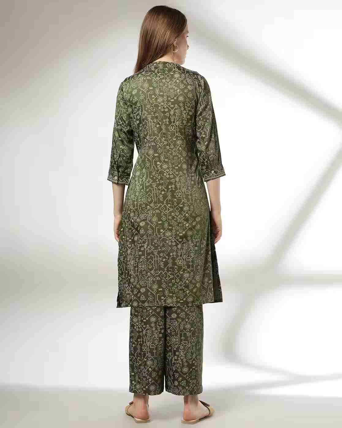 SIYAHI | Women Floral Print Angrakha Kurta|2