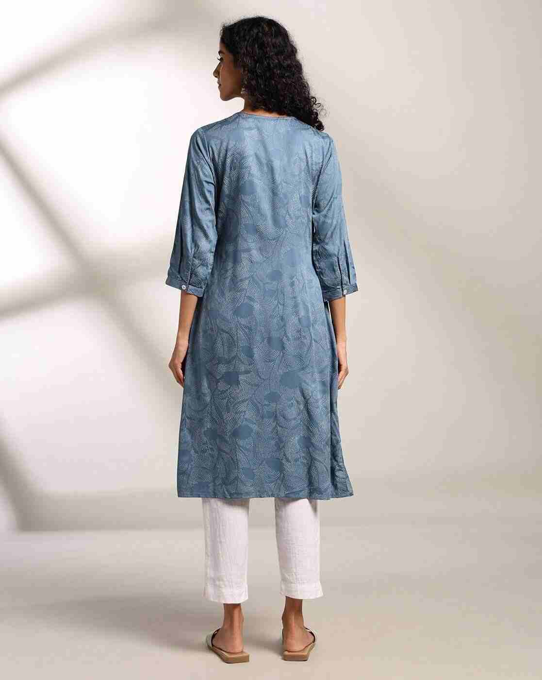 SIYAHI | Women Printed Angrakha Kurta|2