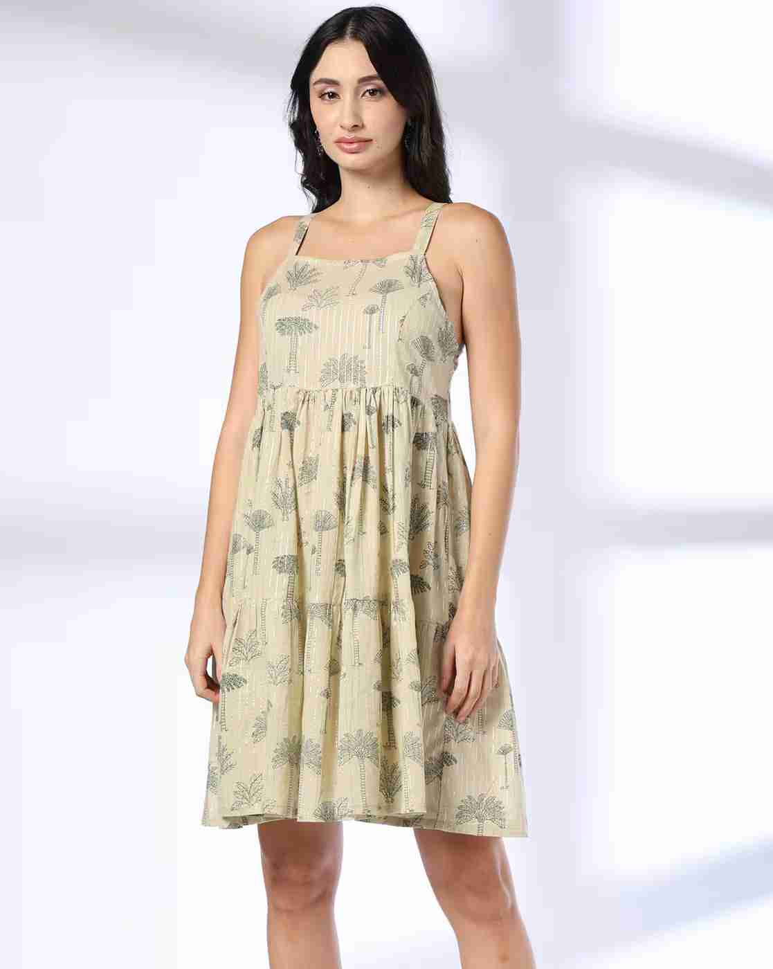 SIYAHI | Women Craft Inspired Printed Strappy A-Line Dress Dress with Jacket|3