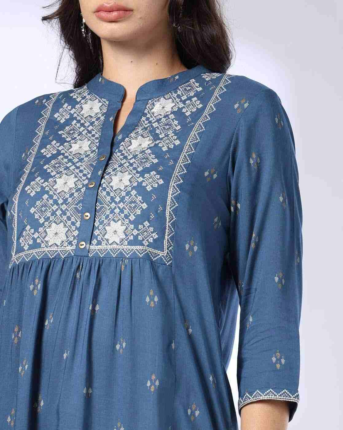 SIYAHI | Women Embroidered Straight Kurta|3