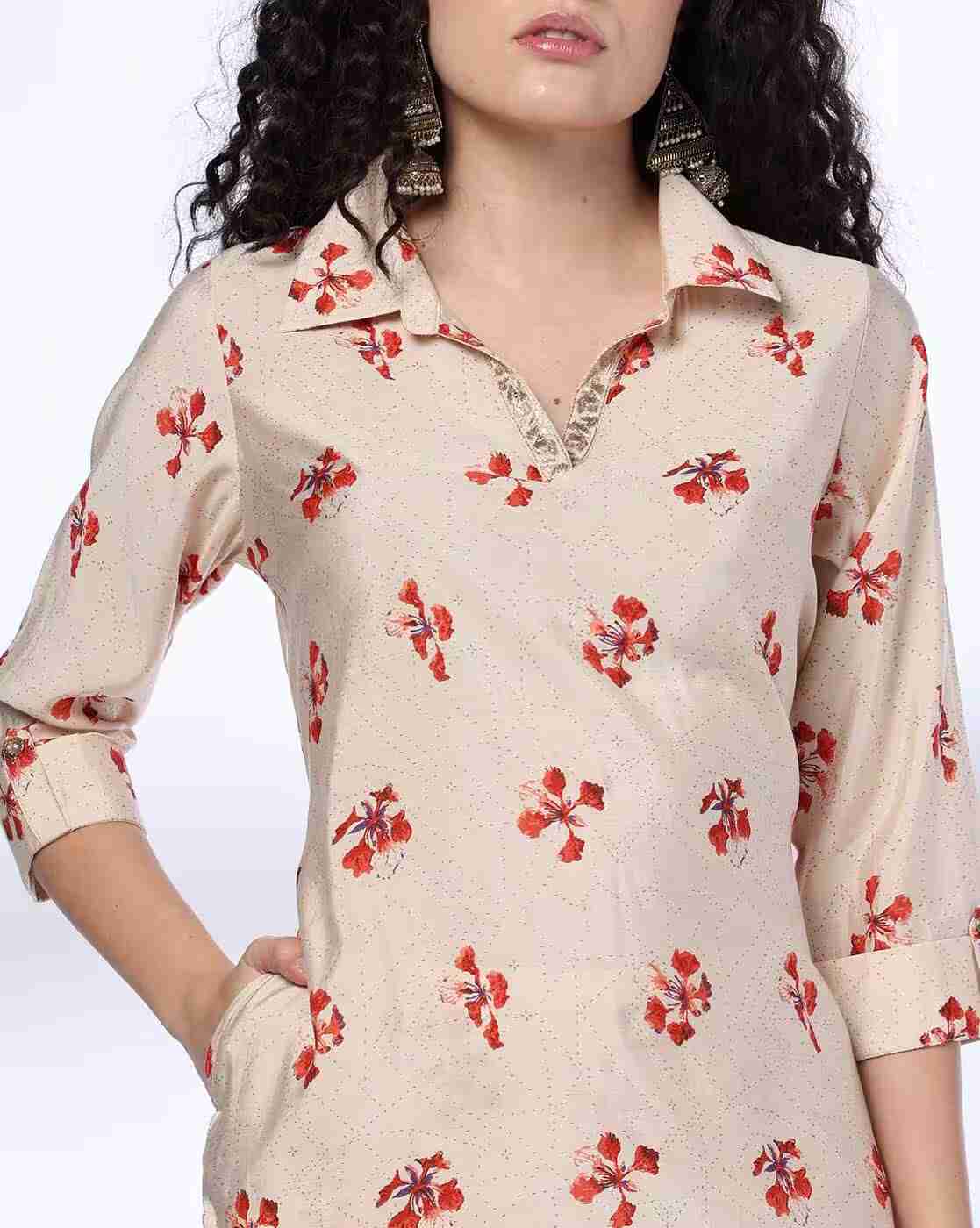 SIYAHI | Women Floral Print Straight Kurta & Pants Set|3