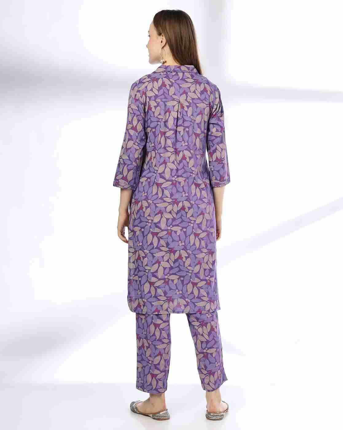 SIYAHI | Women Leaf Print Straight Kurta Suit Set|2