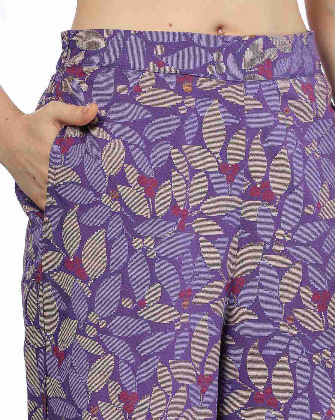 SIYAHI | Women Leaf Print Straight Kurta Suit Set|4