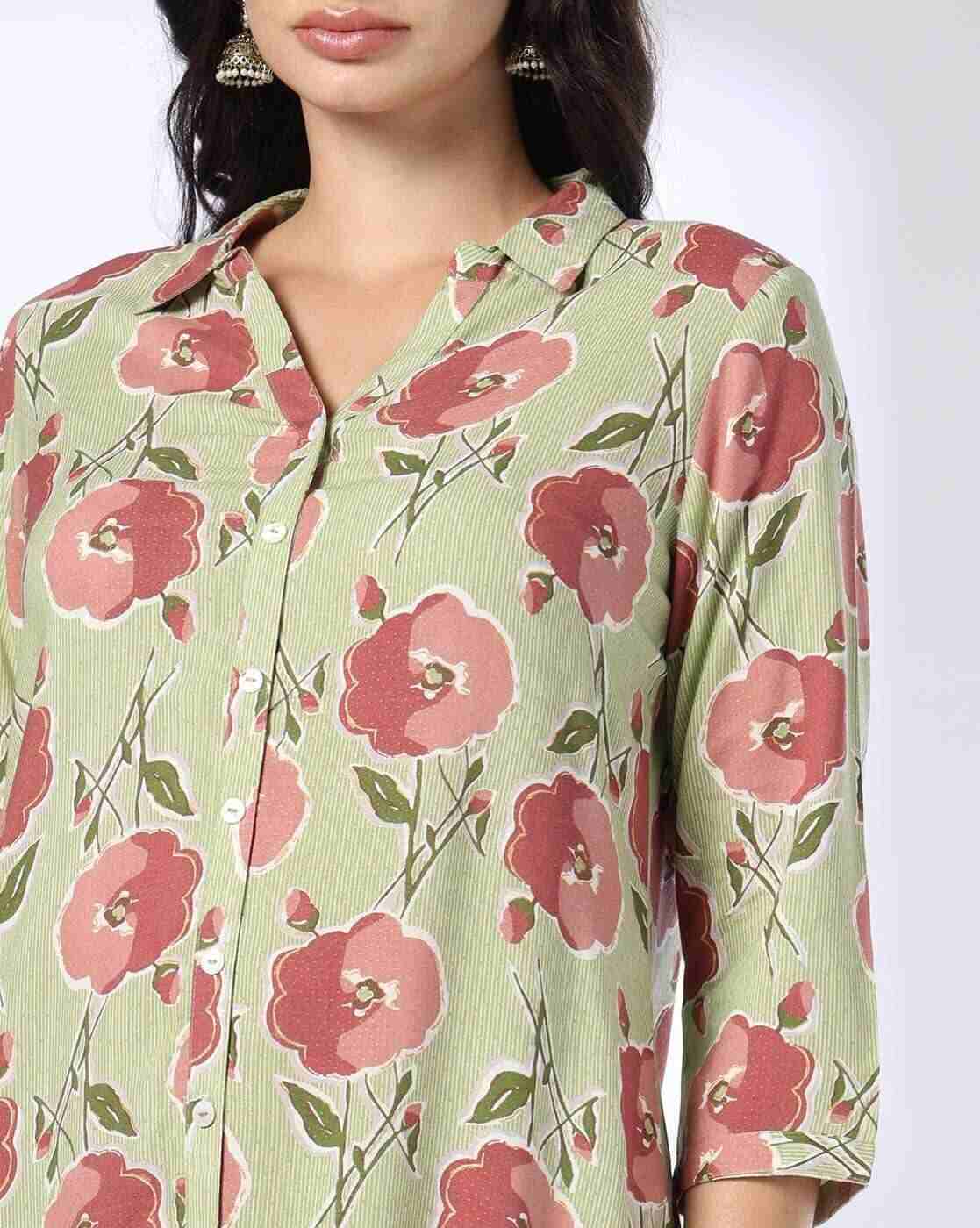 SIYAHI | Women Floral Print Straight Kurta Suit Set|3