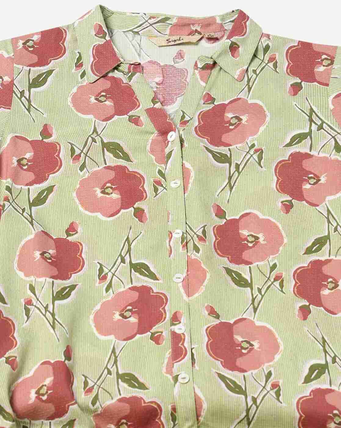 SIYAHI | Women Floral Print Straight Kurta Suit Set|4