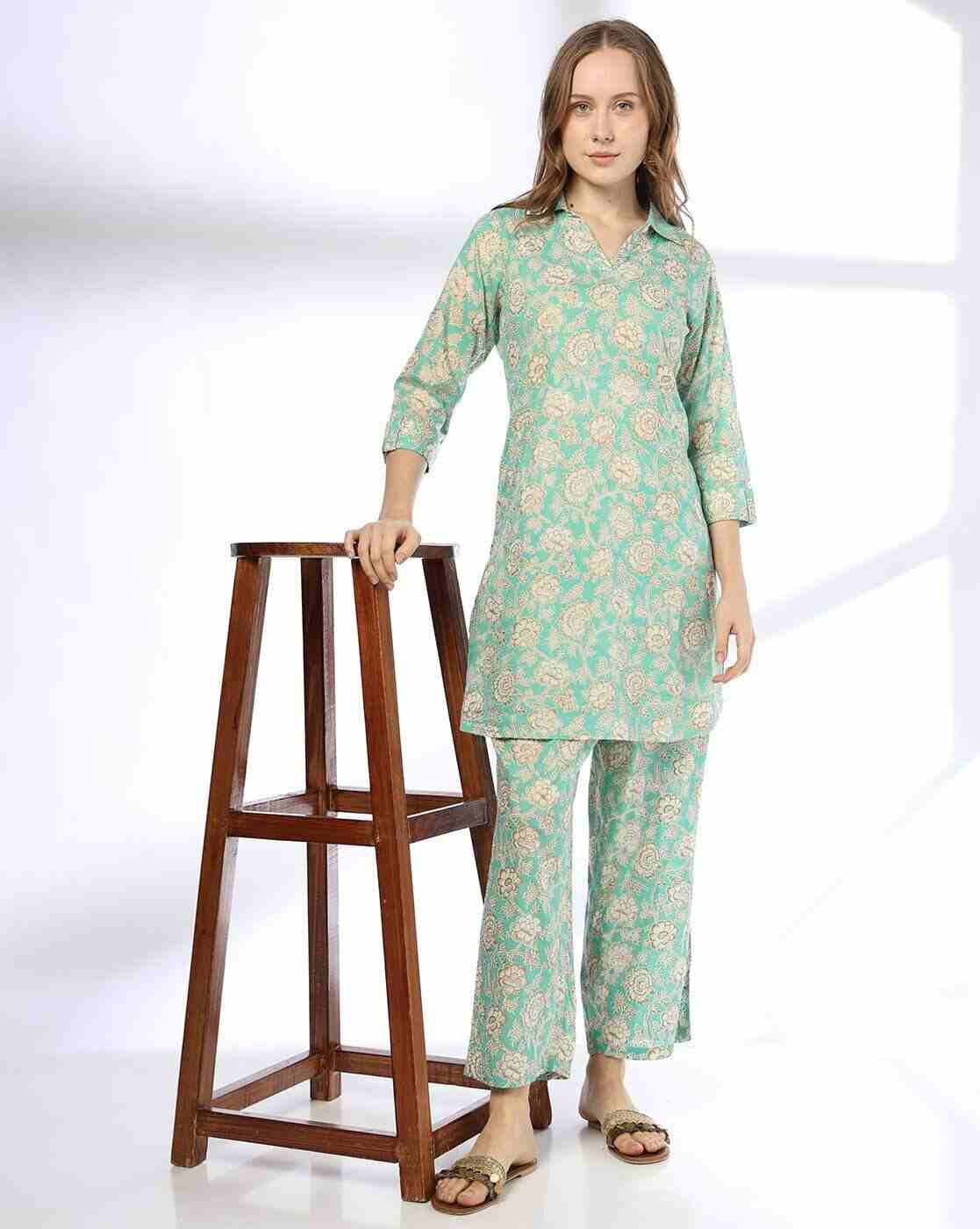SIYAHI | Women Printed Kurta & Palazzo Set|0