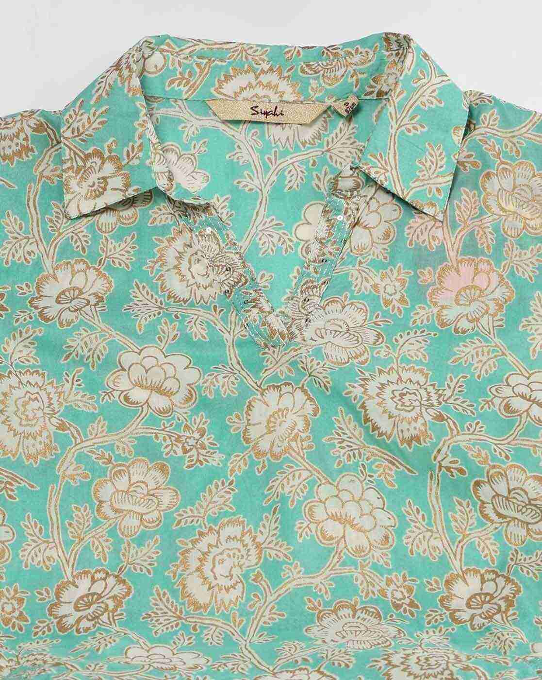 SIYAHI | Women Printed Kurta & Palazzo Set|5